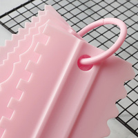 4 grattoirs en plastique pour la décoration de pâtisserie, crème, beurre, mousse, fondant, bordure, peigne latéral, lisseur, outils pour gâteaux