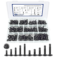 Lot de 450 vis autotaraudeuses en acier inoxydable 410 de qualité 2, avec queue de perçage, en forme de queue d'aronde, emballées dans une boîte, couleur originale, pour l'exportation