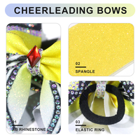 Conception personnalisée de cheveux d'encouragement et de danse de l'équipe Paillettes Cheebow Sublimation Cheer Bows pour l'école