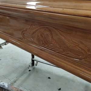 Экологически чистый биоразлагаемый детский гроб в европейском и американском стиле из массива дерева для похорон - Product Image 4