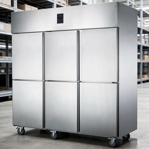 Réfrigérateur commercial vertical 6 portes en acier inoxydable, congélateur de cuisine, équipement de réfrigération pour restaurant BC1.6L6F BC1.6L6F BC1 - Product Image 4