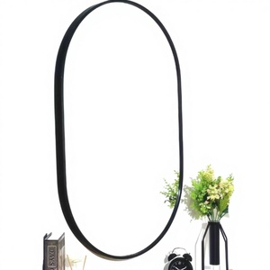 <span class=keywords><strong>Miroir</strong></span> mural moderne en forme de pilule, ovale <span class=keywords><strong>noir</strong></span>, en verre, avec cadre en aluminium 40x90, pour salle de bain, salon, chambre à coucher - Product Image 1