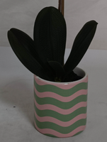 Seidenorchidee Künstliche Blume im Topf Heim-Schreibtisch-Dekoration Innenbereich Umweltfreundlich Hochrealistisch Abschluss Weihnachten Chinesisch