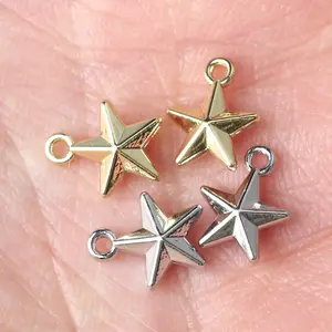 Pendentif étoile à cinq branches en alliage simple personnalisé OEM ODM DIY Bracelet Collier Boucles d'oreilles Boucles d'oreilles Accessoires
