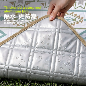 Esterilla de Picnic Impermeable y Gruesa con Forro de Papel de Aluminio, Plegable y Portátil, para Acampar al Aire Libre, para Familias - Product Image 3