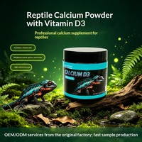Poudre de calcium pour animaux de compagnie, formule riche en calcium, vitamine D3, électrolytes, probiotiques, pour lézards, tortues, dragons barbus