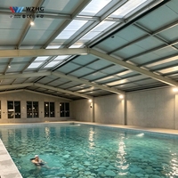 Edificio de Acero Galvanizado para Piscina, Estructuras Metálicas de Bajo Costo, Cobertizo Metálico para Piscina Interior
