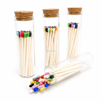 Allumettes en verre personnalisées avec étiquette, allumettes en bois naturel, bougie parfumée, présentoir de vente au détail, coffret cadeau, accessoire pour bougies