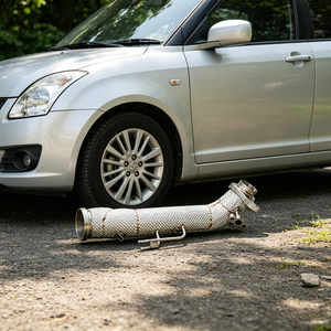 ALOSI per <span class=keywords><strong>Suzuki</strong></span> <span class=keywords><strong>Swift</strong></span> 1.4T 48V Mild Hybrid 2017-2023, Scarico in Acciaio Inox ad Alte Prestazioni con Downpipe Diretto, Isolato e Catalitico - Product Image 1