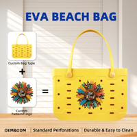 Sac de plage en EVA grande capacité pour femme, imperméable, lavable, pliable, avec logo personnalisé, vente en gros, durable, chaînes ouvertes solides