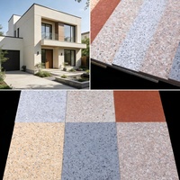 Revêtement en panneaux de fibres-ciment ignifuges à texture sable, finition peinture imitation pierre, isolation extérieure en béton, silicate de calcium