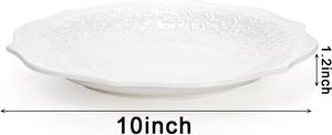 Platos de Porcelana Personalizados, Platos para Ensalada, Platos Blancos para Servir Postres, Platos de Cocina, Aptos para Lavavajillas y Microondas, Ideales para Fiestas Familiares - Product Image 2