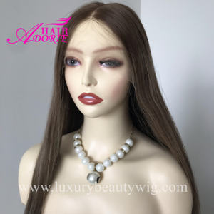 Fábrica de Pelucas Kosher, Pelucas Largas de Cabello Humano Brasileño con Frente de Encaje, Cabello Remy Marrón en Tamaños de <span class=keywords><strong>Gorra</strong></span> Pequeños y Grandes, Peluca Judía - Product Image 6