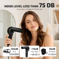 Sèche-cheveux pliable à ions négatifs haute vitesse, électrique, portable, professionnel, de haute qualité, avec diffuseur