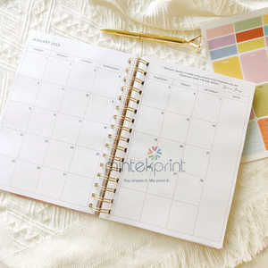 Planificateur personnalisé avec Logo imprimé à couverture rigide, Journal mensuel, hebdomadaire et quotidien, pour étudiants, Business, Passion, calendrier, calendrier, calendrier, <span class=keywords><strong>2023</strong></span> - Product Image 5
