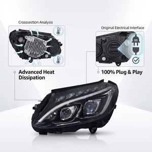 Faros Delanteros LED Originales Usados para <span class=keywords><strong>Mercedes</strong></span> <span class=keywords><strong>Clase</strong></span> <span class=keywords><strong>C</strong></span> W205 C205 Pre-LCI 2015-2018, Luz Delantera para Automóvil, Faro OEM - Product Image 3