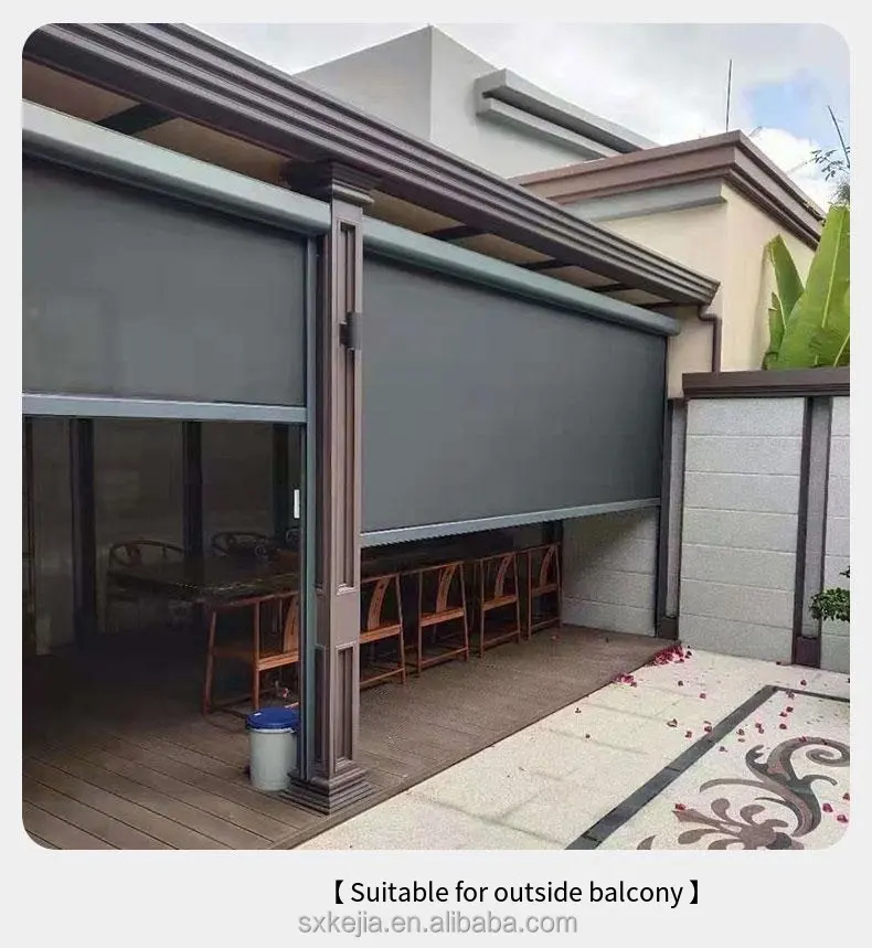 Tende da esterno elettriche schermi per patio motorizzati tenda da esterno con schermo a cerniera retrattile