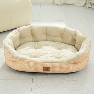Cama de Lujo para Gatos, Cama Redonda de Felpa y Pana Sintética, con Base Antideslizante y Diseño de Cueva para Gatos - Product Image 6