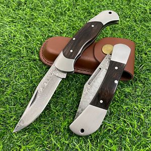 Cuchillo de Camping de Acero de Damasco con Mango de Ébano de Alta Dureza, Cuchillo Multifuncional Portátil para Exteriores OEM - Product Image 5
