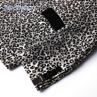 Veste de soirée réversible à sequins léopard à bouton unique sur mesure tendance pour hommes