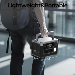 Générateur portable d'urgence 1800W avec panneau solaire, batterie LiFePO4, contrôleur MPPT, onduleur à onde sinusoïdale pure, livraison rapide depuis l'entrepôt local - Product Image 5