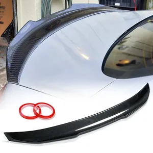 สีดำเงา/คาร์บอนไฟเบอร์ ABS สำหรับอินฟินิตี้ คิว 50 2014-2020 ฝากระโปรงท้ายรถด้านหลังสปอยเลอร์ปีก - Product Image 1