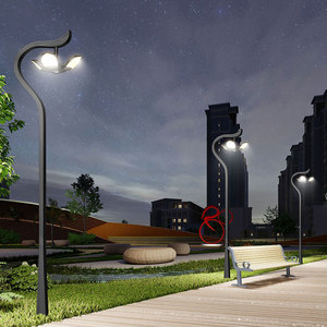 โคมไฟสนามอลูมิเนียมสไตล์ยุโรปสมัยใหม่ ขนาด 3 ม. 4 ม. ไฟ LED สำหรับสวนและพื้นที่เชิงพาณิชย์ - Product Image 2