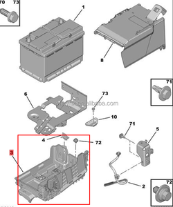 Compartiment de <span class=keywords><strong>batterie</strong></span> OE 9801801880 pour <span class=keywords><strong>Peugeot</strong></span> 208 <span class=keywords><strong>2008</strong></span> Citroën C3-XR SUV DS3, base de <span class=keywords><strong>batterie</strong></span>, boîte de <span class=keywords><strong>batterie</strong></span>, partie inférieure - Product Image 2