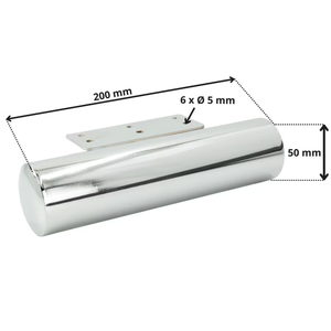 <span class=keywords><strong>Noga</strong></span> Meblowa Stopka Metalowa Barylka Srebrny Chrom Fi Hierro Acero Plata Cápsula cilíndrica Sofá Pierna Circular Horizontal Plana - Product Image 3