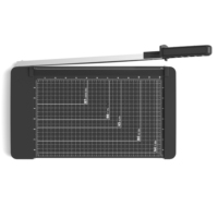 Coupe-papier manuel A4 compact de 12 pouces de qualité supérieure, style guillotine, avec table de coupe en plastique mince (capacité 10 feuilles)