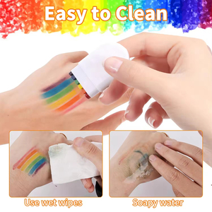 Crayons <span class=keywords><strong>de</strong></span> peinture pour le visage à logo personnalisé, 6 couleurs arc-en-ciel, lavables, pour les événements sportifs <span class=keywords><strong>de</strong></span> football, crayons pour les fêtes, festivals, jours <span class=keywords><strong>de</strong></span> <span class=keywords><strong>match</strong></span>, encouragements - Product Image 4