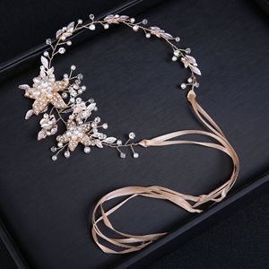 Bandeau de <span class=keywords><strong>mariage</strong></span> couleur argent perle strass, accessoires de cheveux pour femmes, accessoires ornements de cheveux, bijoux couvre-chef de mariée - Product Image 2