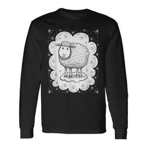Camiseta de manga larga Whimsical Dreamy Sheep Stars Magic - Product Image 1