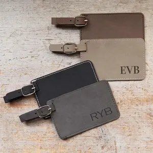 Étiquette de sac à dos OEM, étiquette imperméable, étiquette de bagages, logo gravé personnalisé, étiquette de bagages en similicuir personnalisée pour voyage - Product Image 1