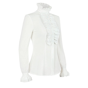 2023 nueva camisa plisada de <span class=keywords><strong>mujer</strong></span> euroamericana traje Medieval Steampunk Victorian Top - Product Image 3