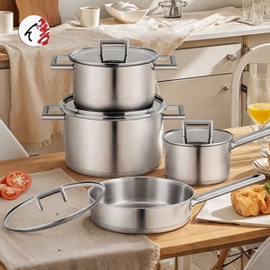 Bộ nồi chảo inox cao cấp hình thẳng, bán buôn - Product Image 6