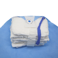 Éponge de recouvrement de gaze de compresse de consommable médical chirurgical avec puces détectables aux rayons X, stérile, 5 pièces/paquet avec certificat CE