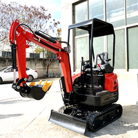 Mini-excavatrice 2100 mm de profondeur de fouille avec rotation latérale, multifonctionnelle, agricole, sur chenilles, modèle 12