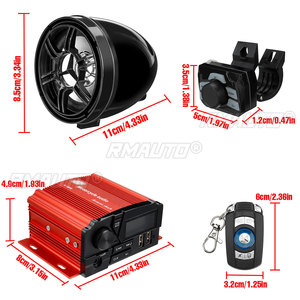 Motorcycle Waterproof Bluetooth <b>Speakers</b> 4 Channel <b>Amplifier</b> SD Card USB Stick FM MP3 Player Music Sound Audio Stereo AMP System - Product Image 6