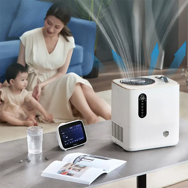 3.8L डेस्कटॉप स्मार्ट घर उपकरणों Humificadores H2o, बाष्पीकरणीय Humidifier के साथ फिल्टर, पोर्टेबल हवा Humidifier के लिए बड़े कमरे