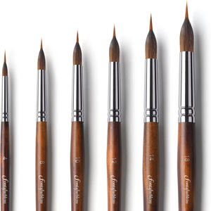 6Pcs Rond Pointu Artiste <span class=keywords><strong>Aquarelle</strong></span> <span class=keywords><strong>Pinceau</strong></span> Synthétique Extra Long Pinhead Brush Extended Aiguille Point Brosses avec <span class=keywords><strong>Kolinsky</strong></span> Sable - Product Image 1