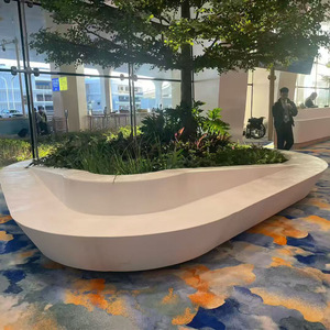 Nouvelles bancades en béton UHPC Magic Stone pour fosses d'arbres, forme irrégulière, épaisseur 3 cm, résistantes à la corrosion, pour utilisation en extérieur, parcs et places publiques - Product Image 2