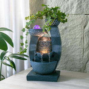 Ornements d'eau en circulation de style européen Micro-paysage Salon <span class=keywords><strong>Entrée</strong></span> Fontaine intérieure Boule de transfert Décoration de la maison - Product Image 3