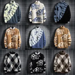 Men's knitwear wholesale export of high quality new men's knitwear crew-neck sweaters