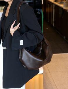 Bolso de Hombro de Cuero Genuino Retro, Estilo Dumpling, de Piel de Vacuno Curtida Vegetalmente, para Mujer - Product Image 3