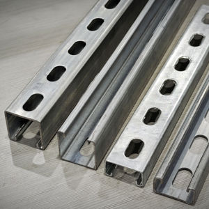 Tùy chỉnh mạ kẽm strut C kênh 41x41 hoặc 41x21 unistrut điện Ống dẫn ống rãnh đường sắt năng lượng mặt trời gắn hệ thống - Product Image 3