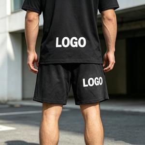 High Quality T-shirt men's <b>sets</b>,480gsm short sleeve Shorts Two Piece <b>Sets</b> for men,100% cotton Terry cotton,Summer Casual <b>sets</b> - Product Image 5