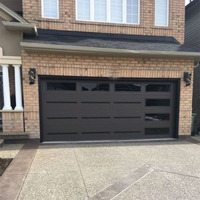 Porte de garage sectionnelle automatique à levage vertical, design moderne, isolation thermique, surface finie en aluminium pour fournisseurs de garages de villas