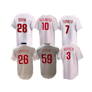 Camiseta de Béisbol Estadounidense Cosida 2026, 3 Bryce Harper, 10 Realmuto, 7 Trea Turner, 28 <span class=keywords><strong>Bohm</strong></span> - Product Image 3