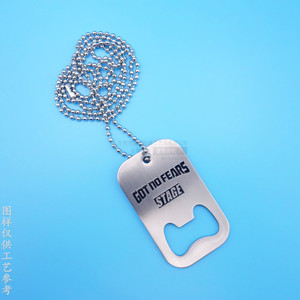 <b>Custom</b> Metal Bottle Opener <b>Dog</b> <b>Tag</b> Stainless Steel Brushed Engraved Logo Reusable Gift For Drinkware Accessories - Product Image 5